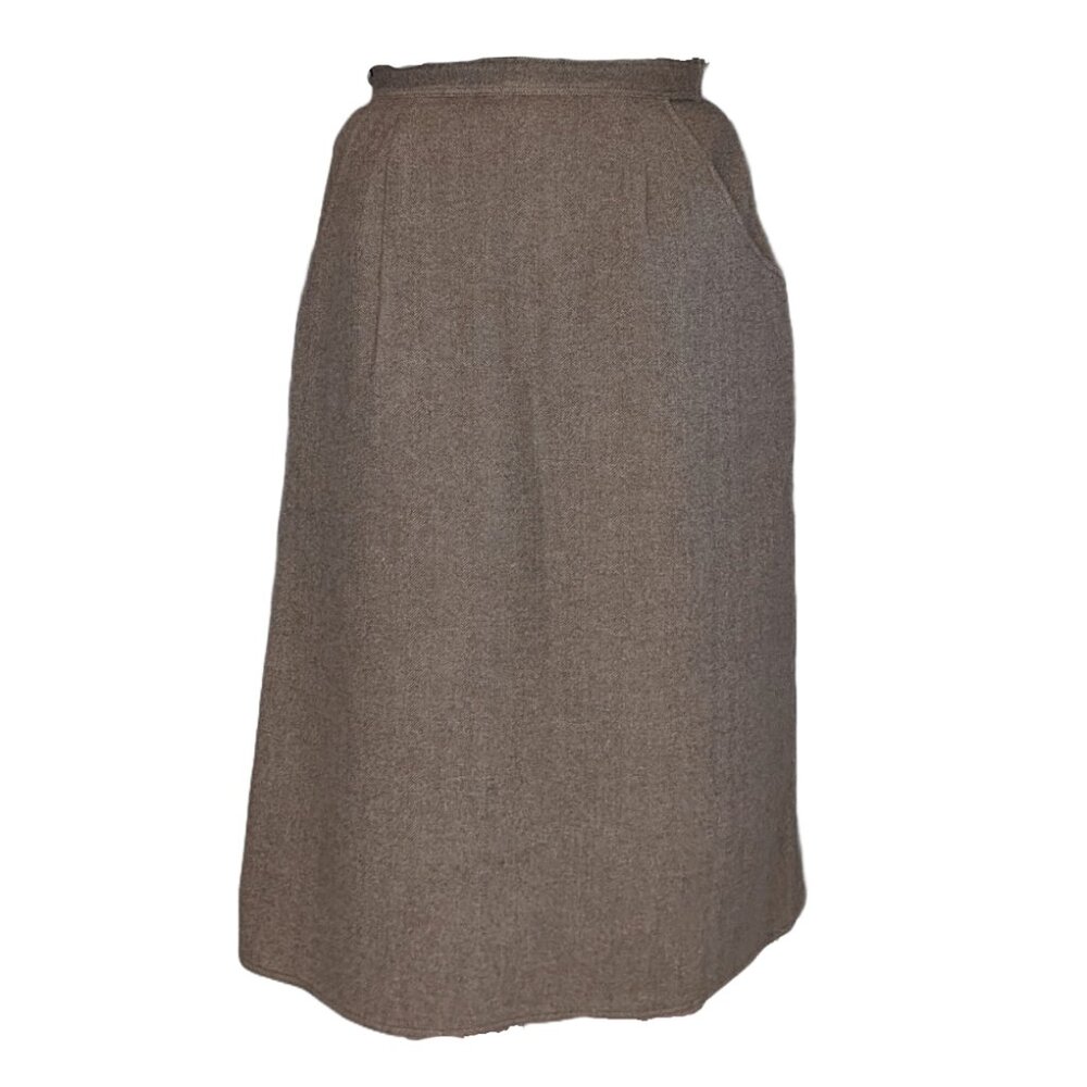 Vintage Bergdorf Goodman Wood Tweed Skirt